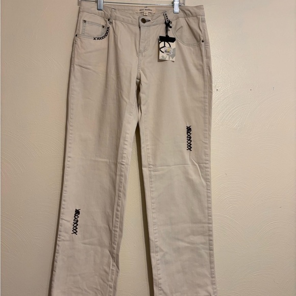 Steve Madden Denim - Steve Madden Cream Straight Leg Jeans